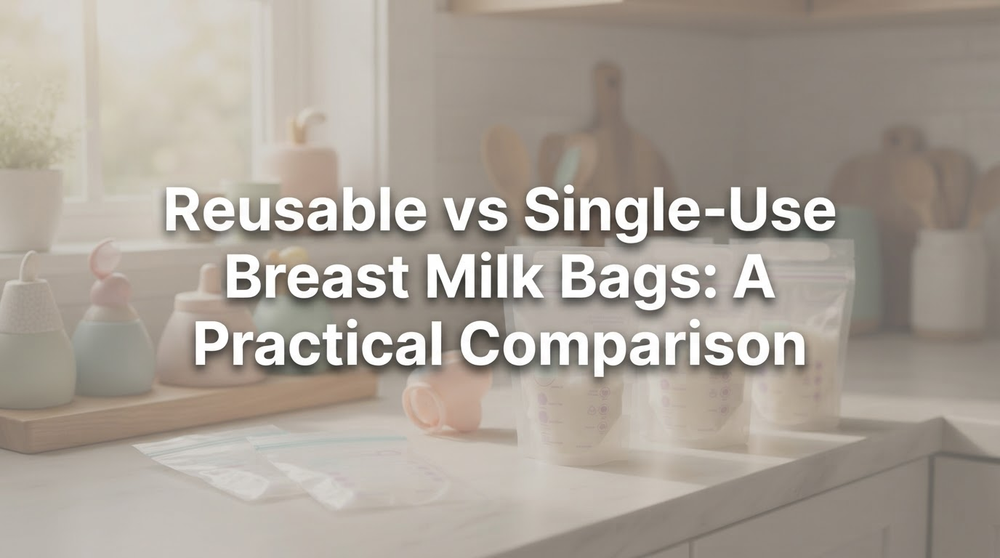 Organized breast milk storage bags neatly arranged in a freezer drawer