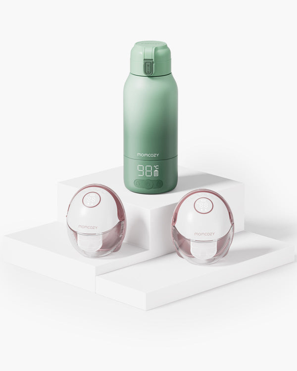 M6 Water Warmer Bundle: M6 Hands-free Breast Pump and Portable Baby Bottle Warmer