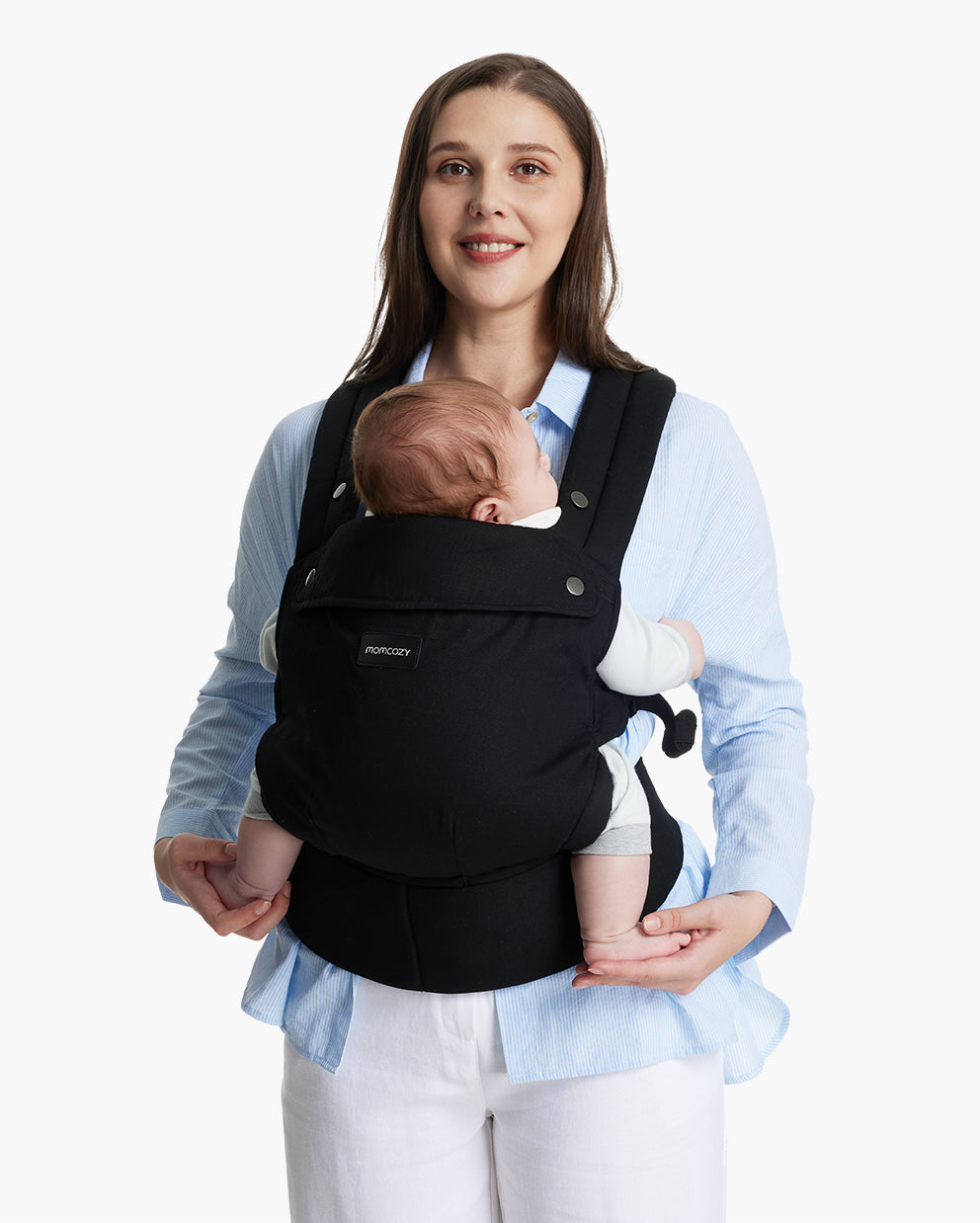 Momcozy Portabebés para recién nacidos a niños pequeños - Ergonómico,  acogedor y ligero para bebés de 7 a 44 libras, sin esfuerzo de poner, ideal  para