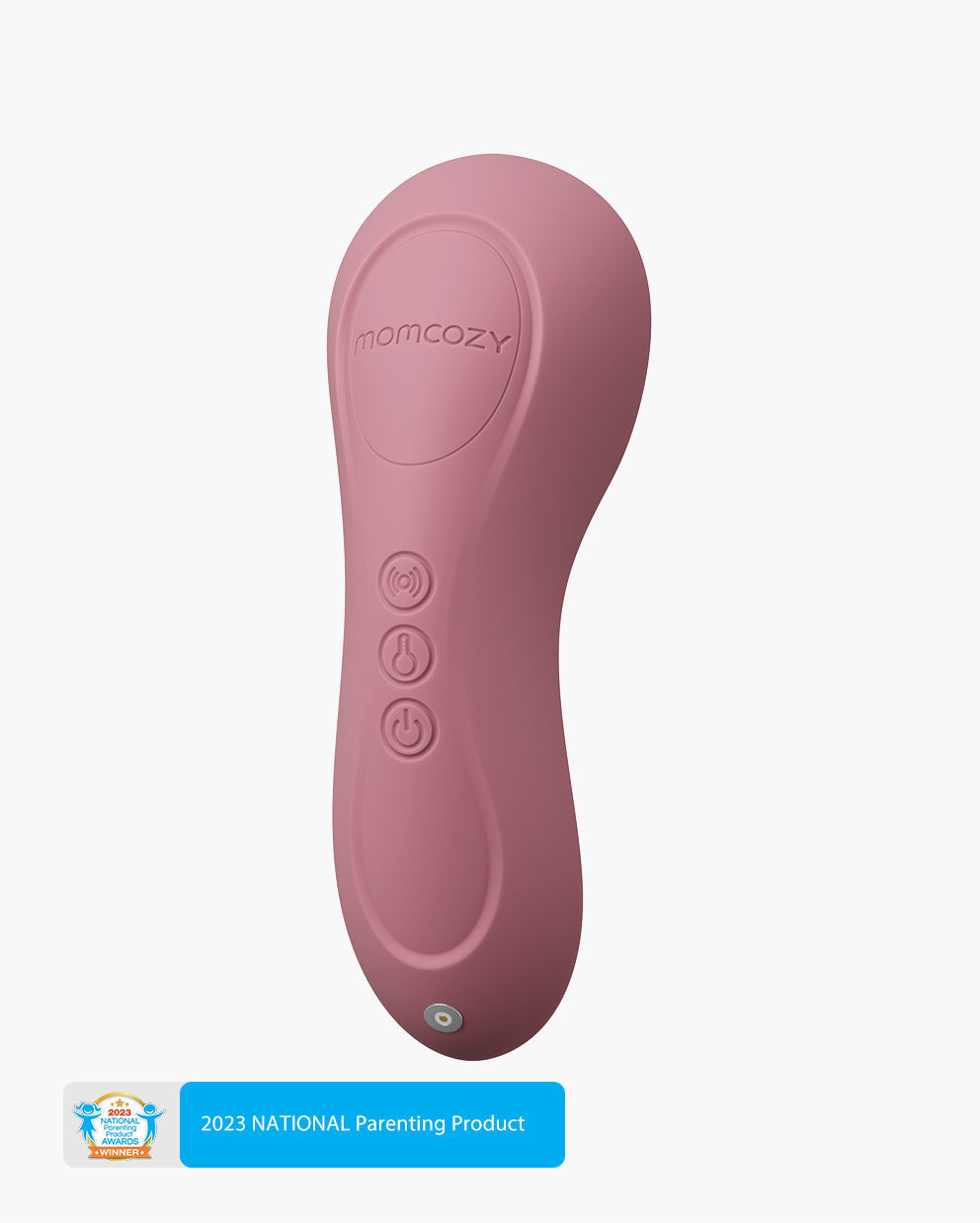 Translation missing: en.Momcozy 3 Mode Adjustable Kneading Lactation Massager, 2023 National Parenting Product, pink lactation aid with three buttons for vibration modes