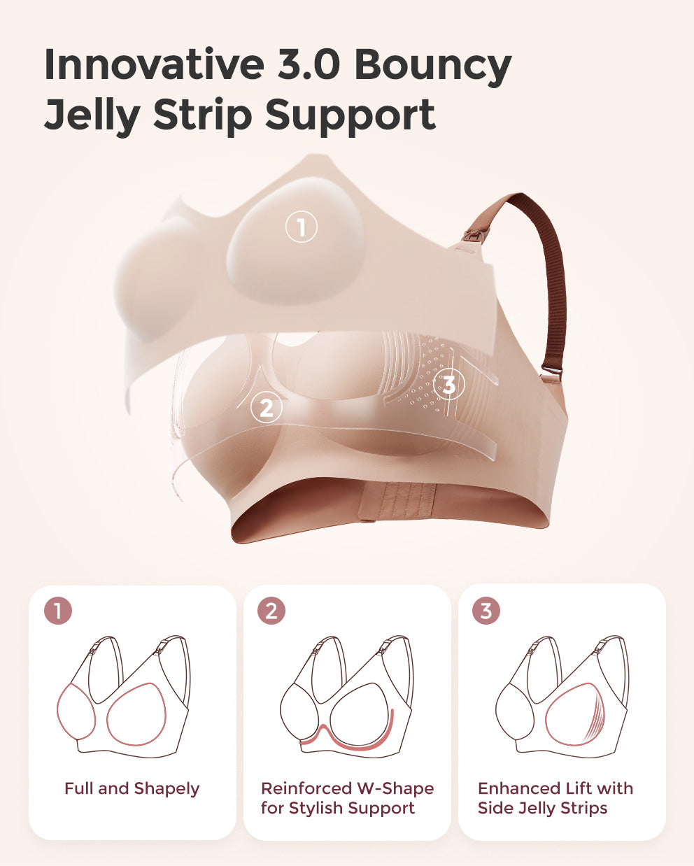 Stylish - V Jelly Strip Lift Nursing Bra