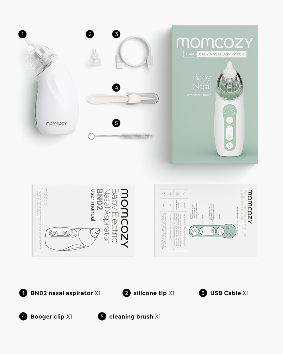 Momcozy Baby Nasal Aspirator- Long Battery Life