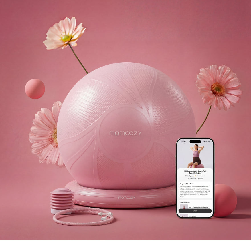 Momcozy BirthEase Pregnancy Ball Set—Maternity Exercise Ball