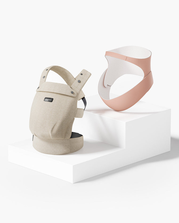 Pack Confort : Porte-bébé PureHug couleur kaki et ceinture de maintien Ergonest