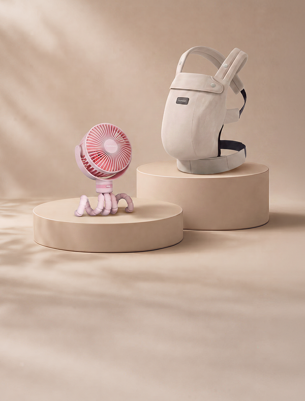 Outing Essentials Bundle: Baby Carrier and Clip-On Stroller Fan