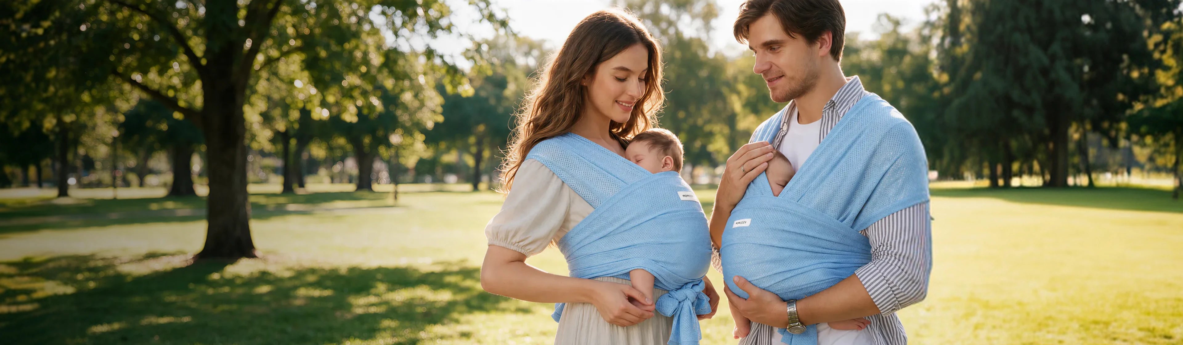MomcozySnapLite Cooling Mesh Baby Wrap Carrier for Newborns