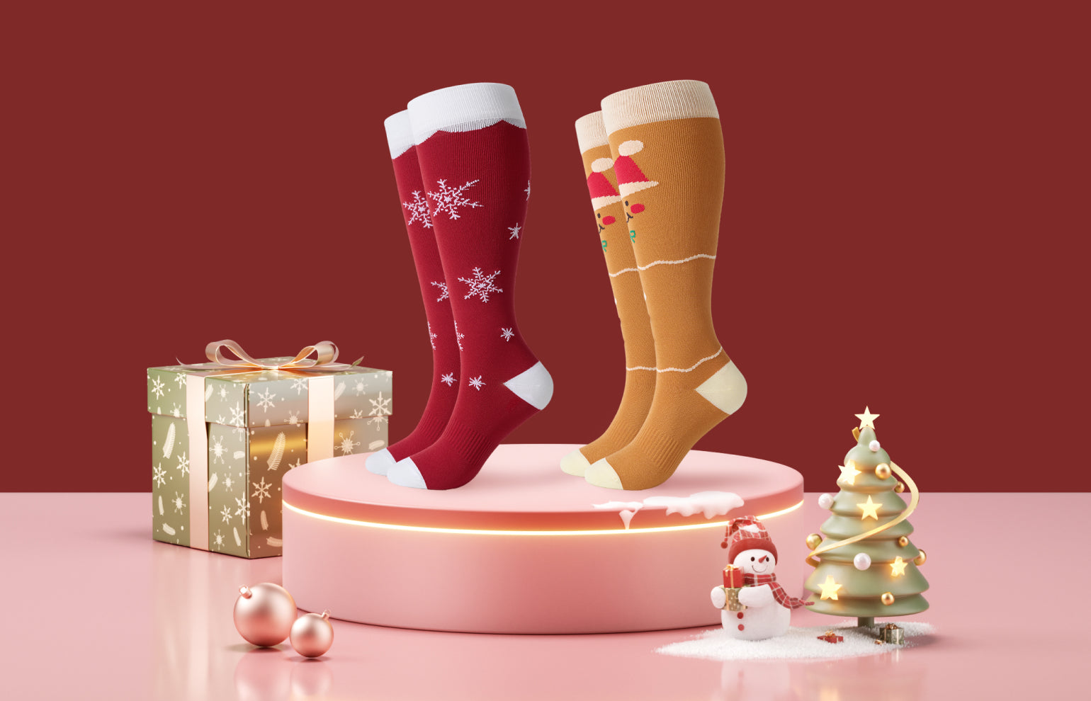 Calcetines de compresión de Momcozy para mujeres de embarazo, 2 paquete