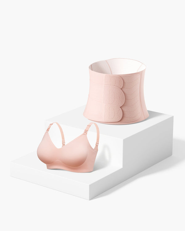 Pack Confort Grossesse : Ceinture de maintien Ergonest et soutien-gorge d’allaitement ultra doux sans coutures YN21