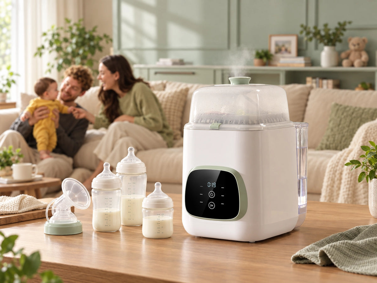 Momcozy feeding bottle washer cleaning bottles and pump parts