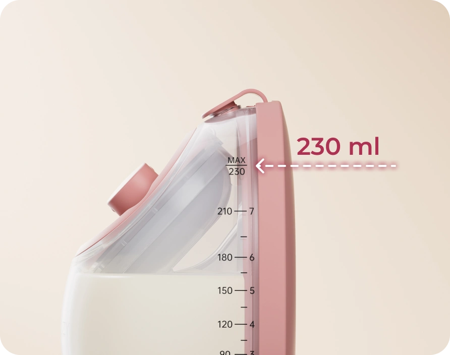 230 ml (7.8 oz) Large Capacity