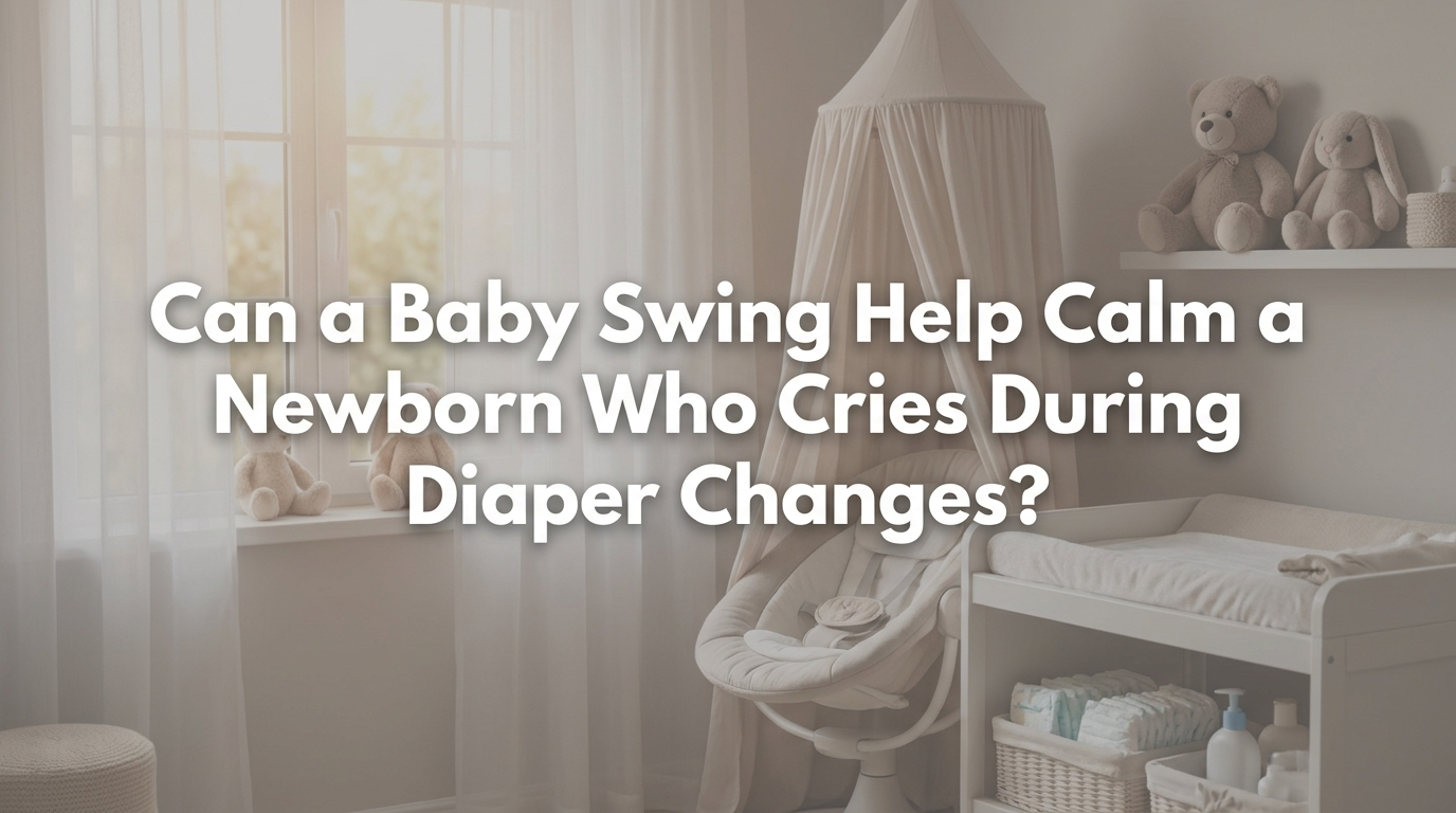 A caregiver gently changing a newborn's diaper in soft natural light
