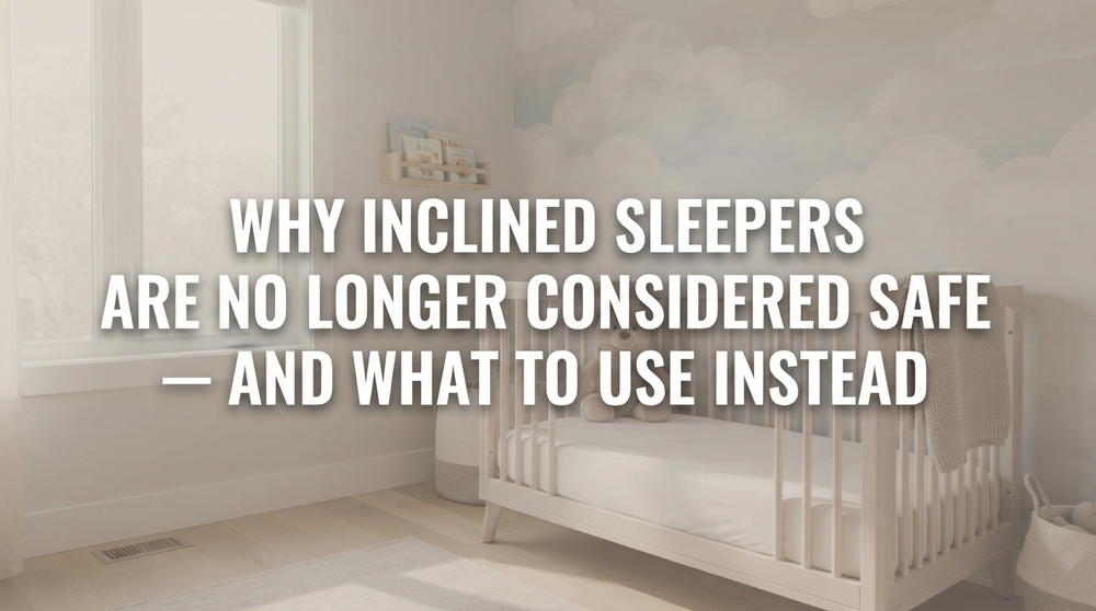 A safe infant crib with firm flat mattress in a peaceful nursery