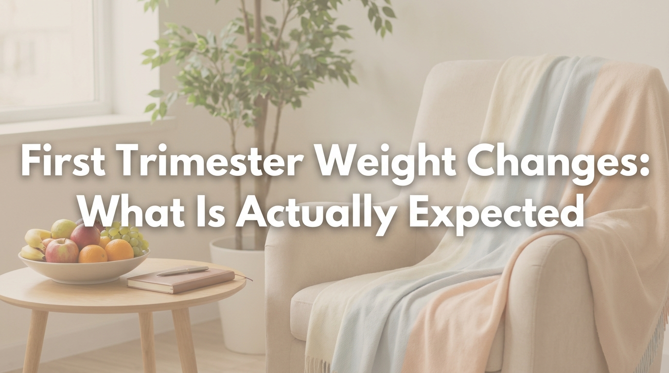 A simple chart showing gradual first trimester weight gain