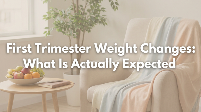 A simple chart showing gradual first trimester weight gain