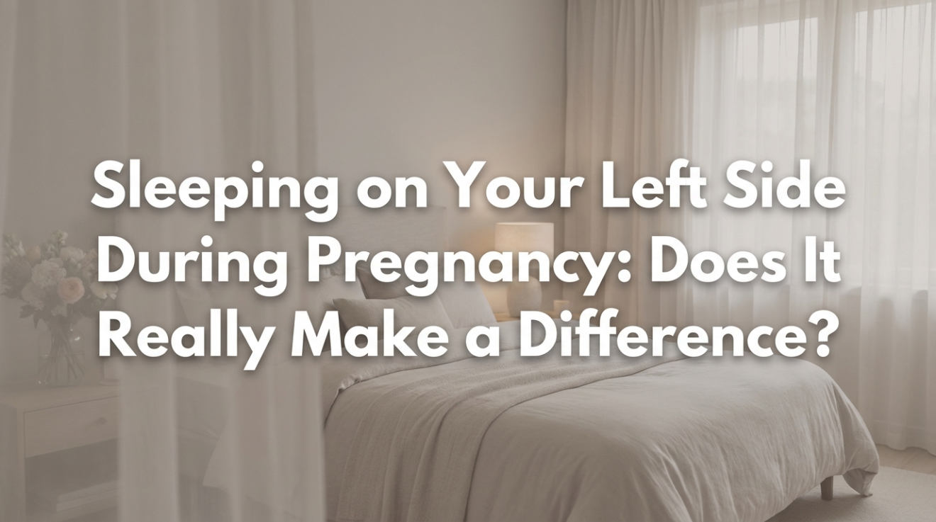 A woman in late pregnancy resting comfortably on her side at night