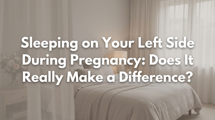 A woman in late pregnancy resting comfortably on her side at night