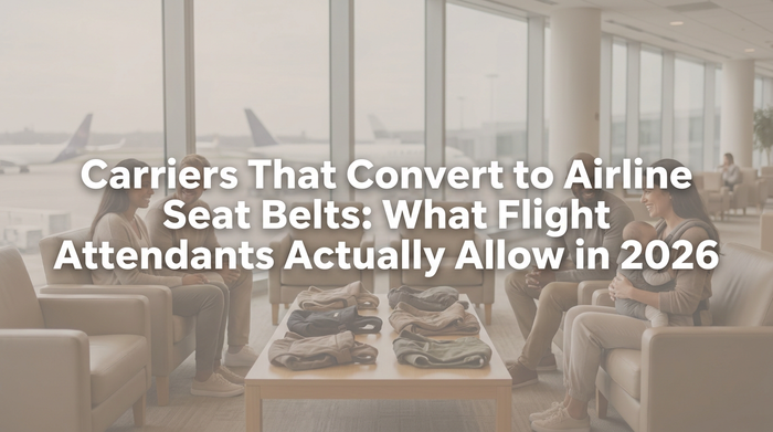 Airline cabin interior showing passenger seats with lap belts and under-seat storage space