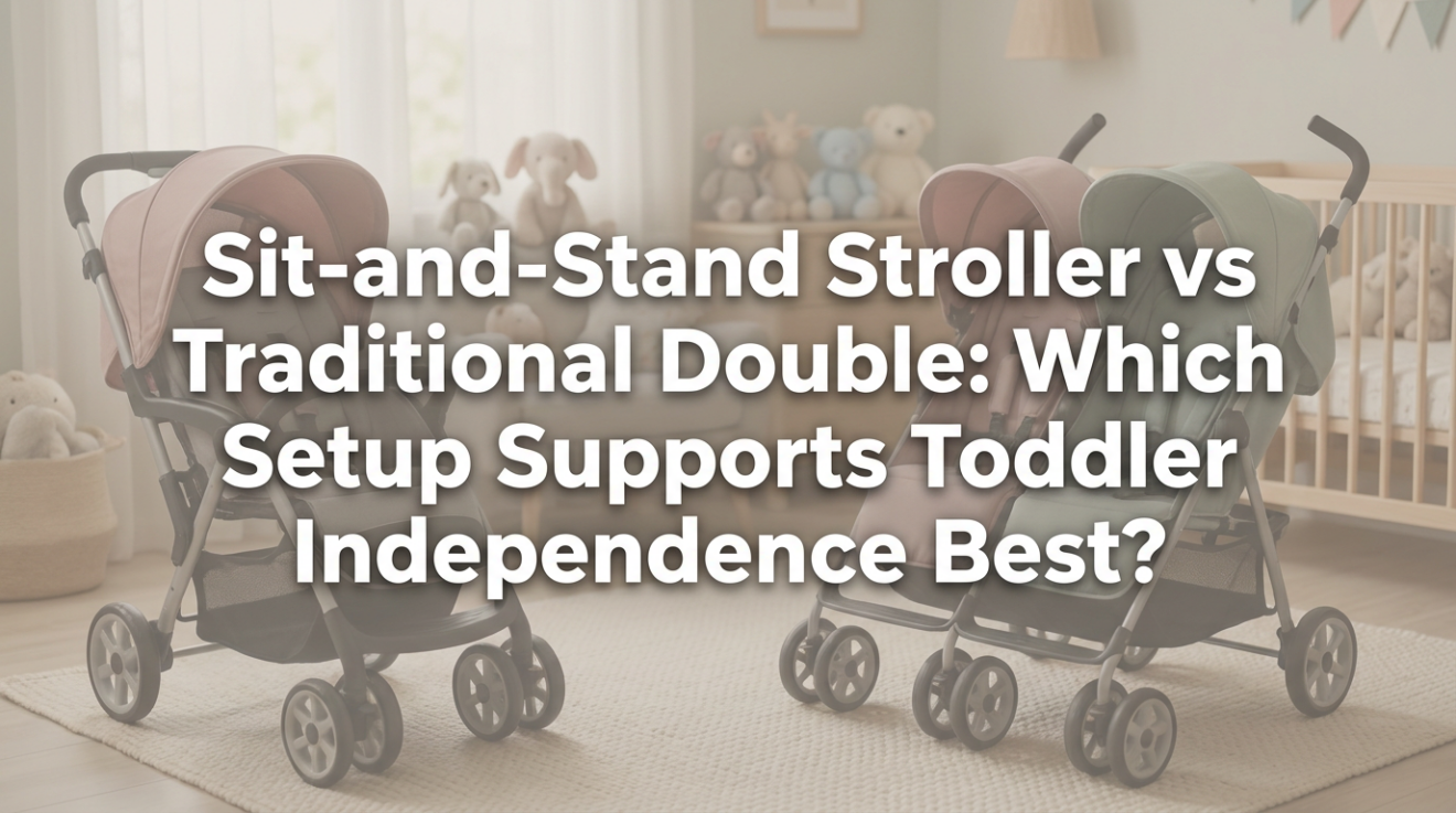 Comparison diagram of stroller seating visibility and comfort