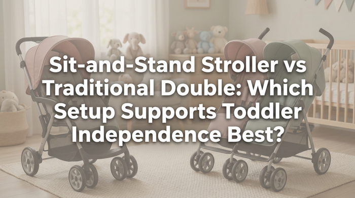 Comparison diagram of stroller seating visibility and comfort