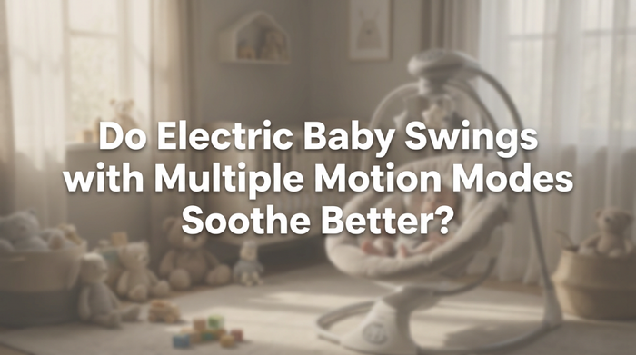 Diagram showing three different baby swing motion patterns with directional arrows
