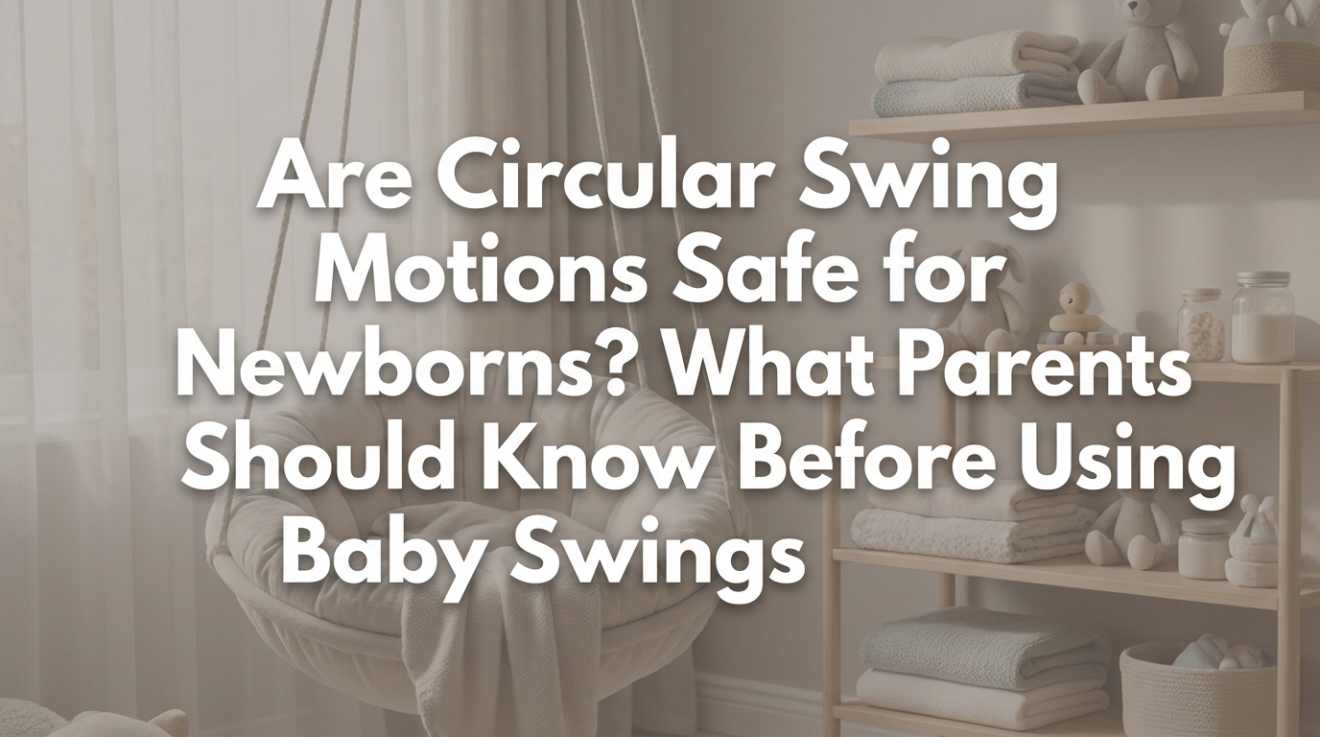 Diagram showing various baby swing motion patterns including figure-8 and carousel movements