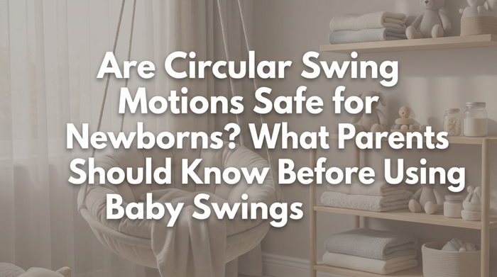 Diagram showing various baby swing motion patterns including figure-8 and carousel movements