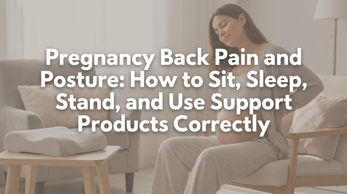 Illustration comparing posture changes from pre-pregnancy to late pregnancy