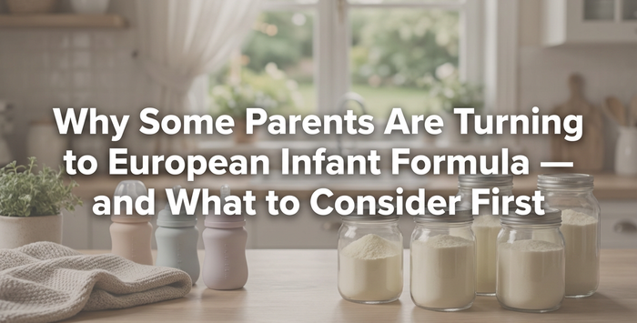 Infographic showing common infant formula ingredient categories and symbols