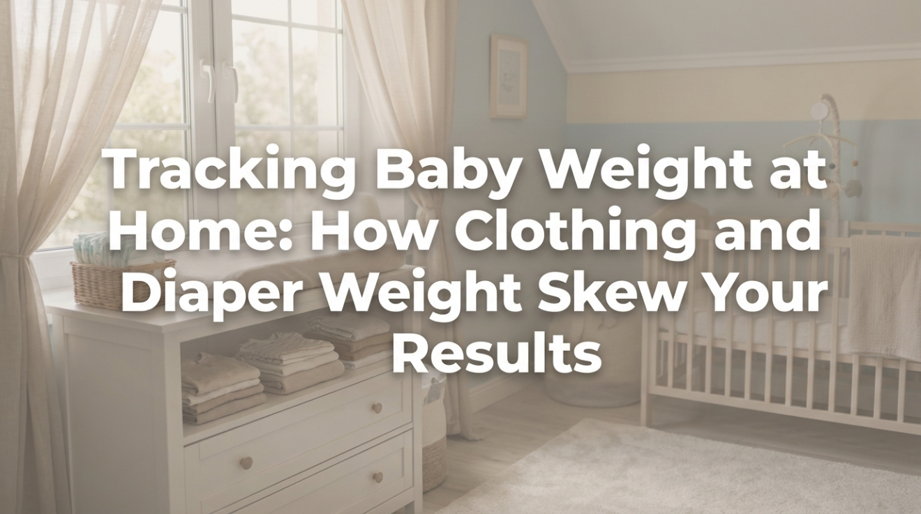 Infographic showing consistent baby weighing routine steps
