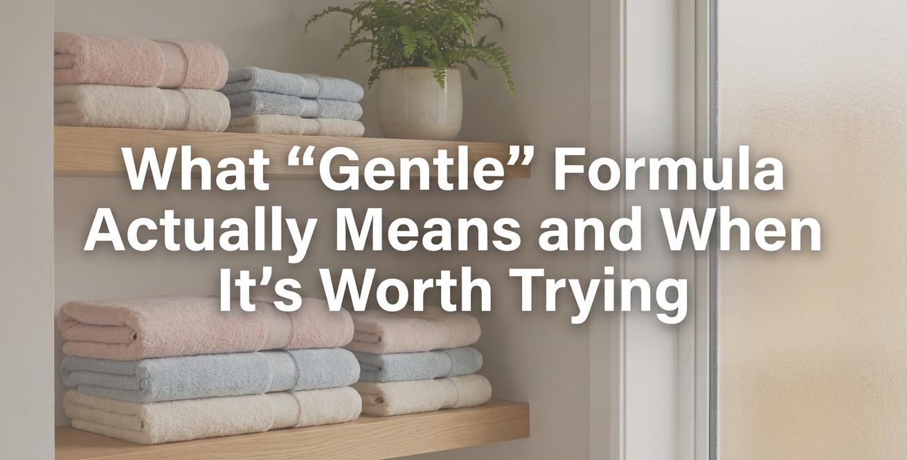 Parent comparing baby formula options in a nursery