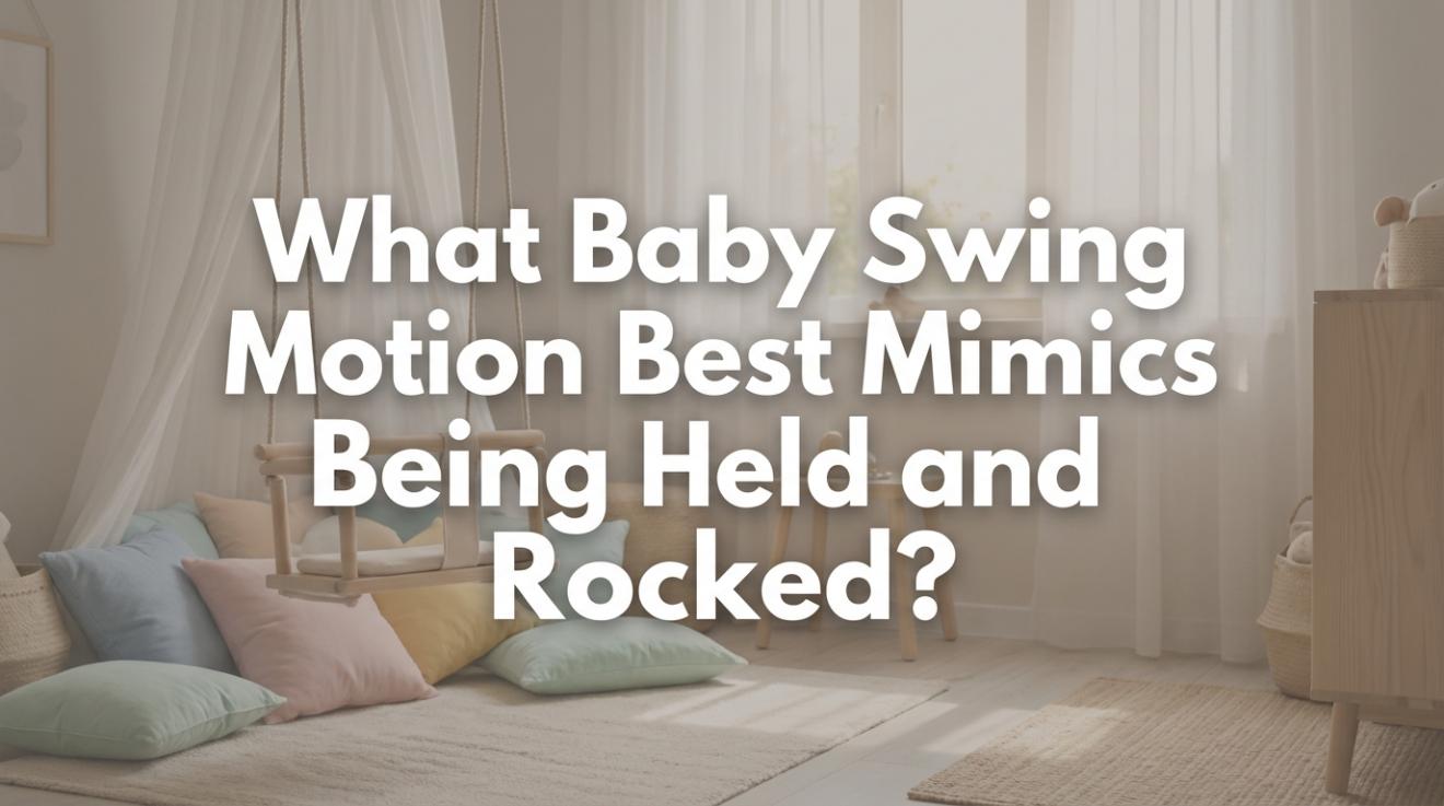 Parent gently rocking a swaddled baby in a softly lit room