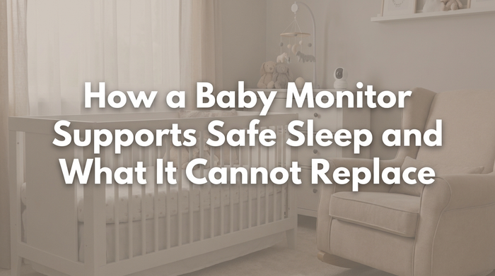 Peaceful baby sleeping safely on back in bare crib with soft nightlight