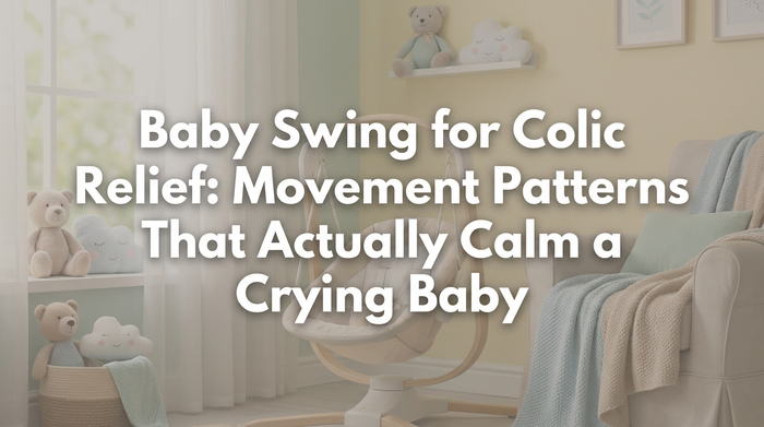 Peaceful newborn baby gently rocking in soft natural light