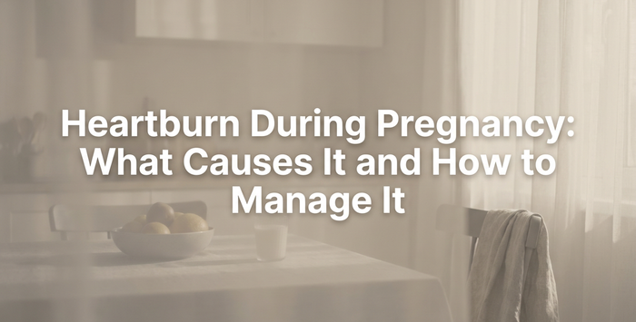 Pregnant woman experiencing heartburn while resting at night