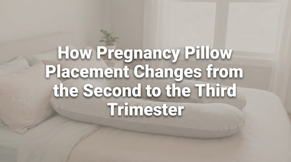 Pregnant woman sleeping peacefully on her side with pregnancy pillow support