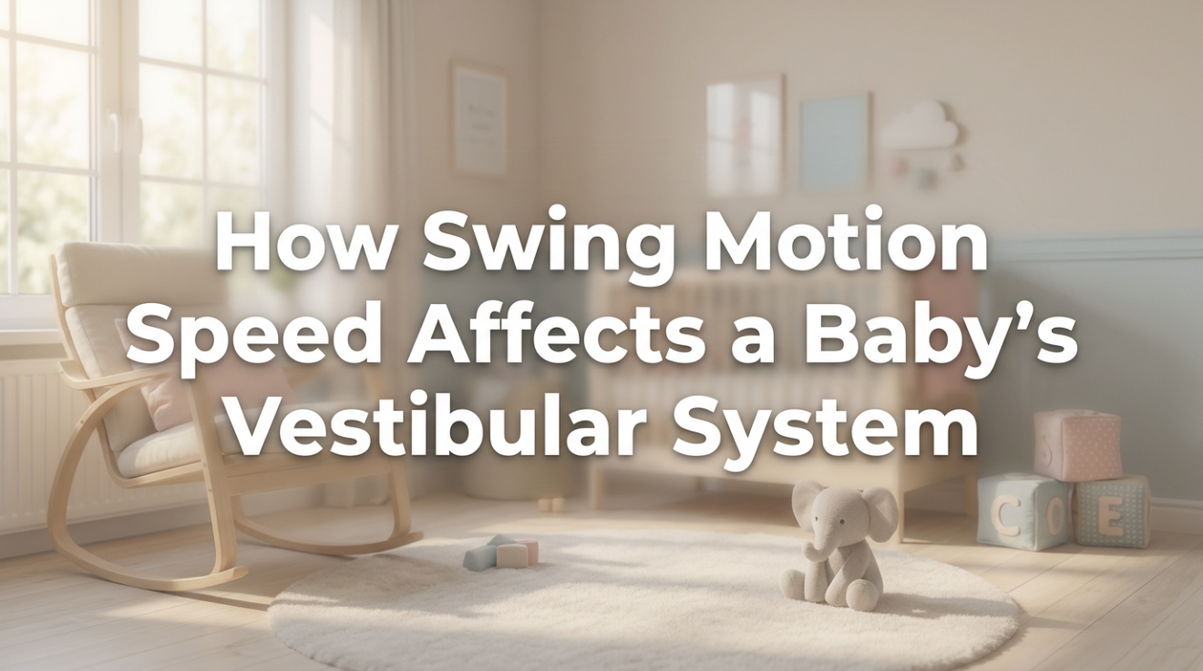 Simplified diagram showing how baby's vestibular system processes swing motion