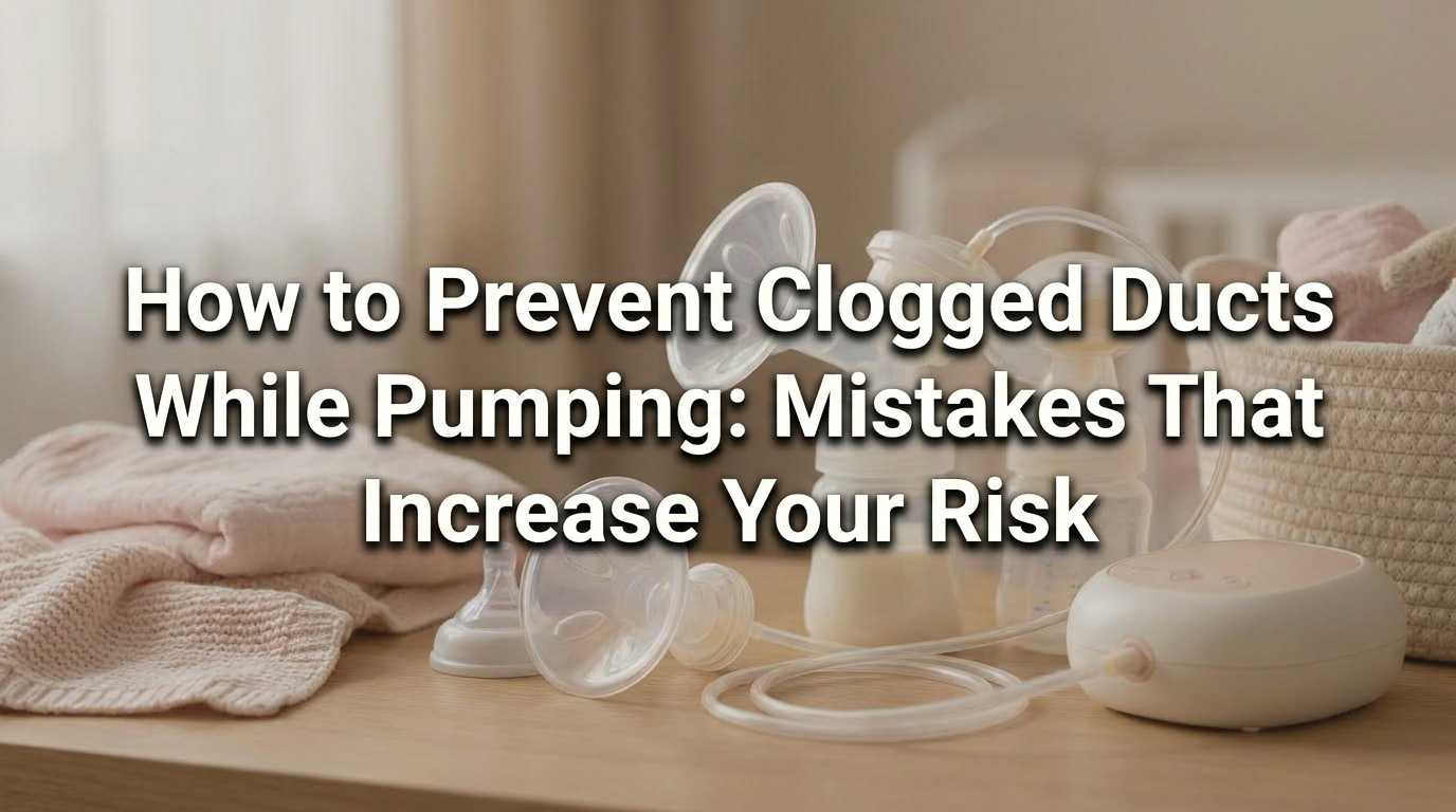 Simplified illustration showing a blocked milk duct area in the breast