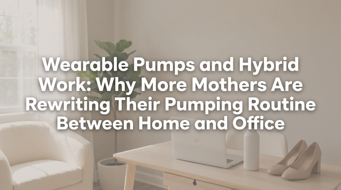 Split scene showing mother pumping at home versus searching for space at office