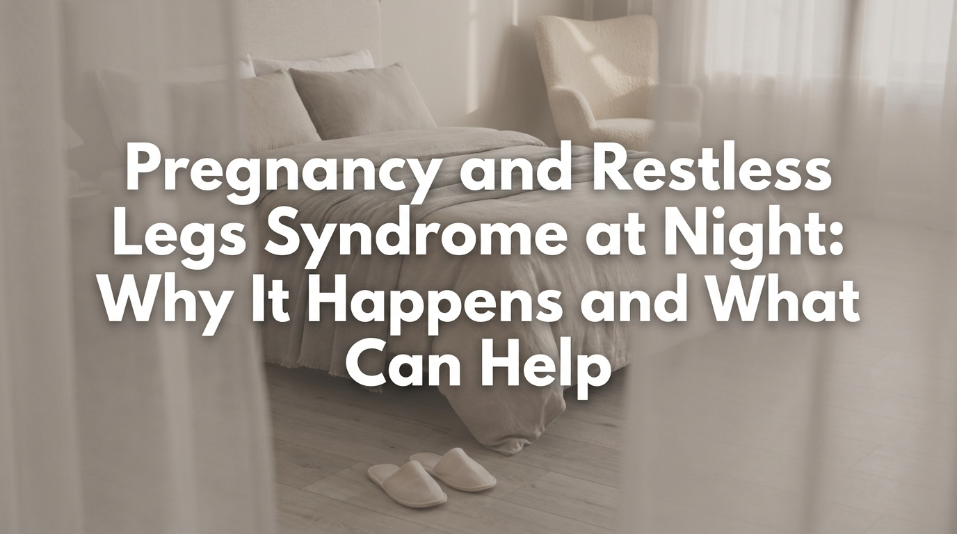 Timeline showing restless legs symptoms worsening from evening to night