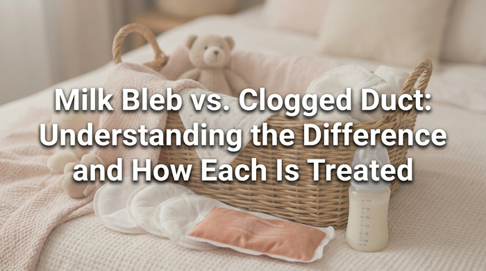 Woman gently touching a tender area on her breast showing signs of discomfort
