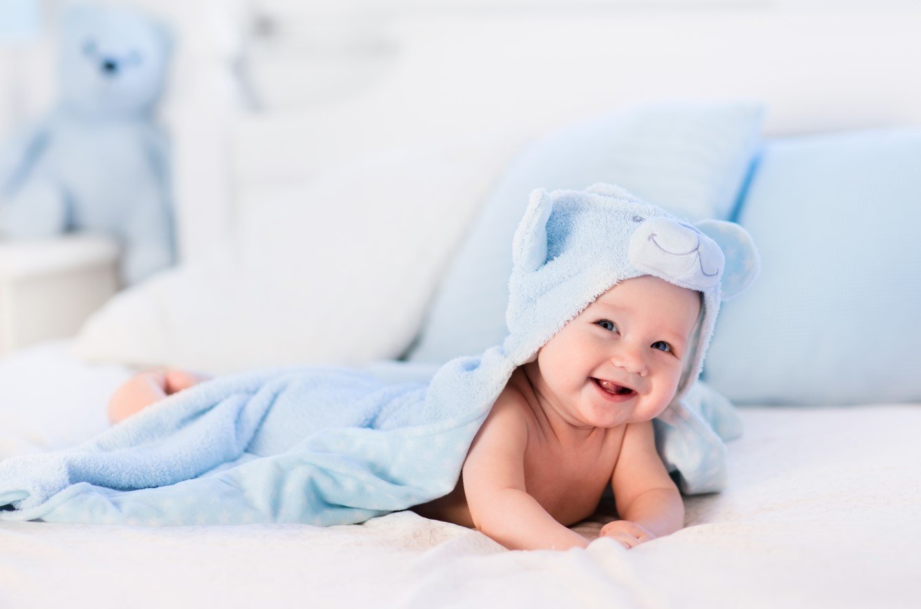 Babyhandtücher und andere wichtige Badeartikel für Babys