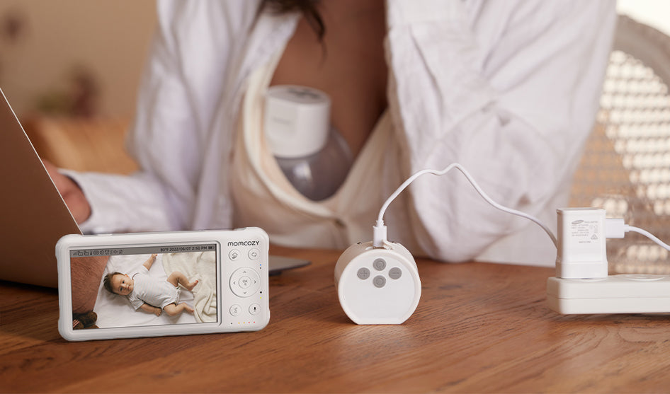 S12 Pro Safety Bundle: Double S12 Pro Wearable Breast Pump and One Baby Monitor for Working Mom
