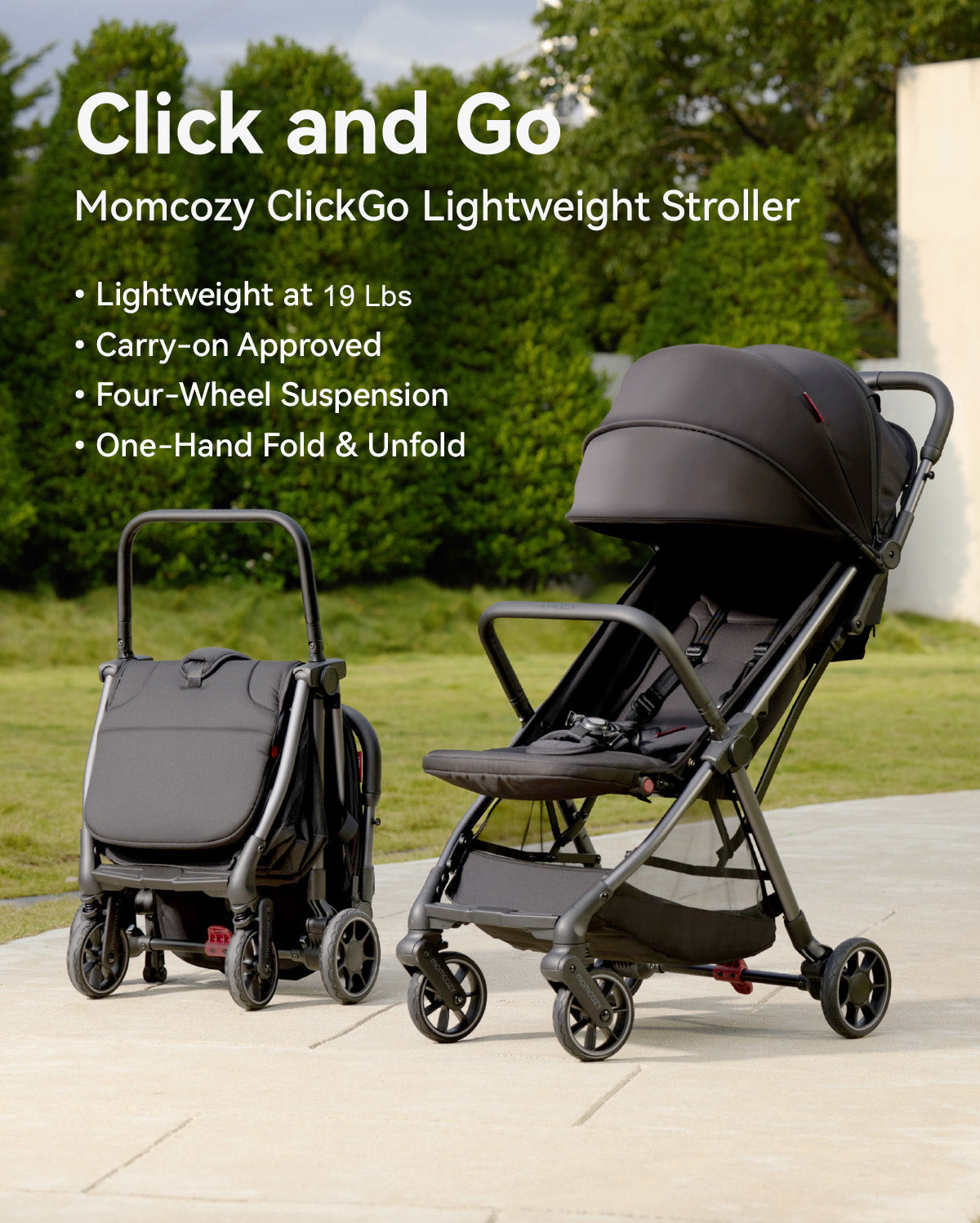 umbrella stroller philippines Momcozy Momcozy Lightweight Travel Stroller: One-Hand Fold & Carry-On Ready