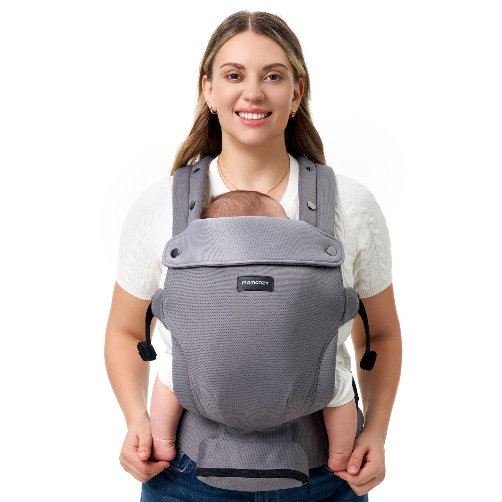Newborn Baby Carrier with Sunshield, 0-6M (7-25 lbs) | Momcozy