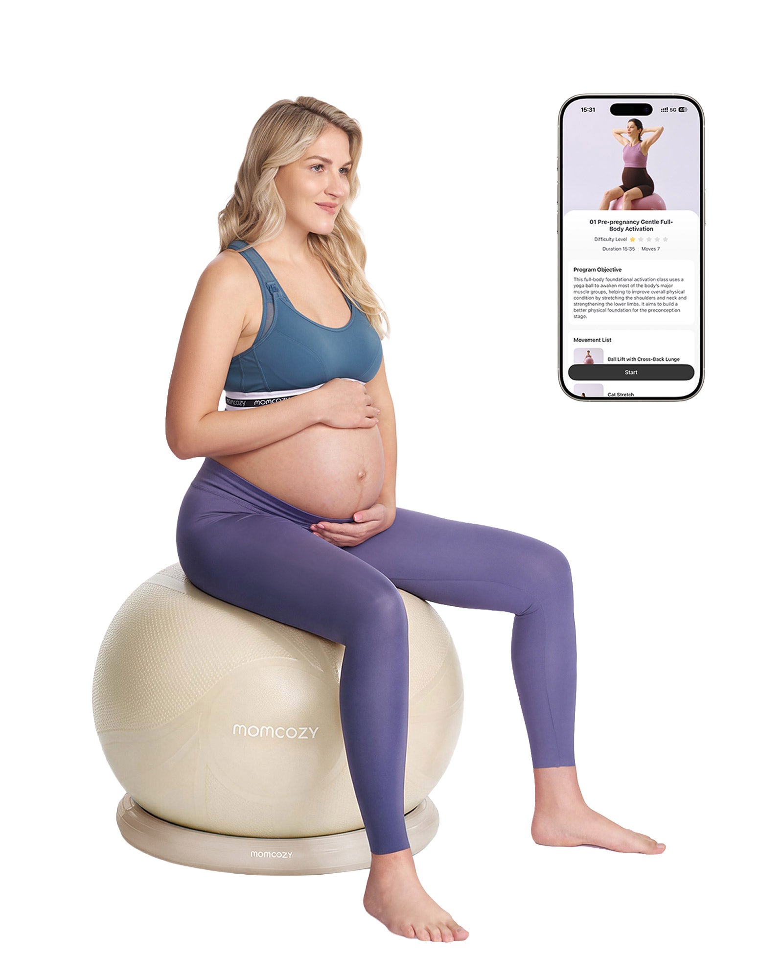 BirthEase Pregnancy Ball  Set— Birthing Ball