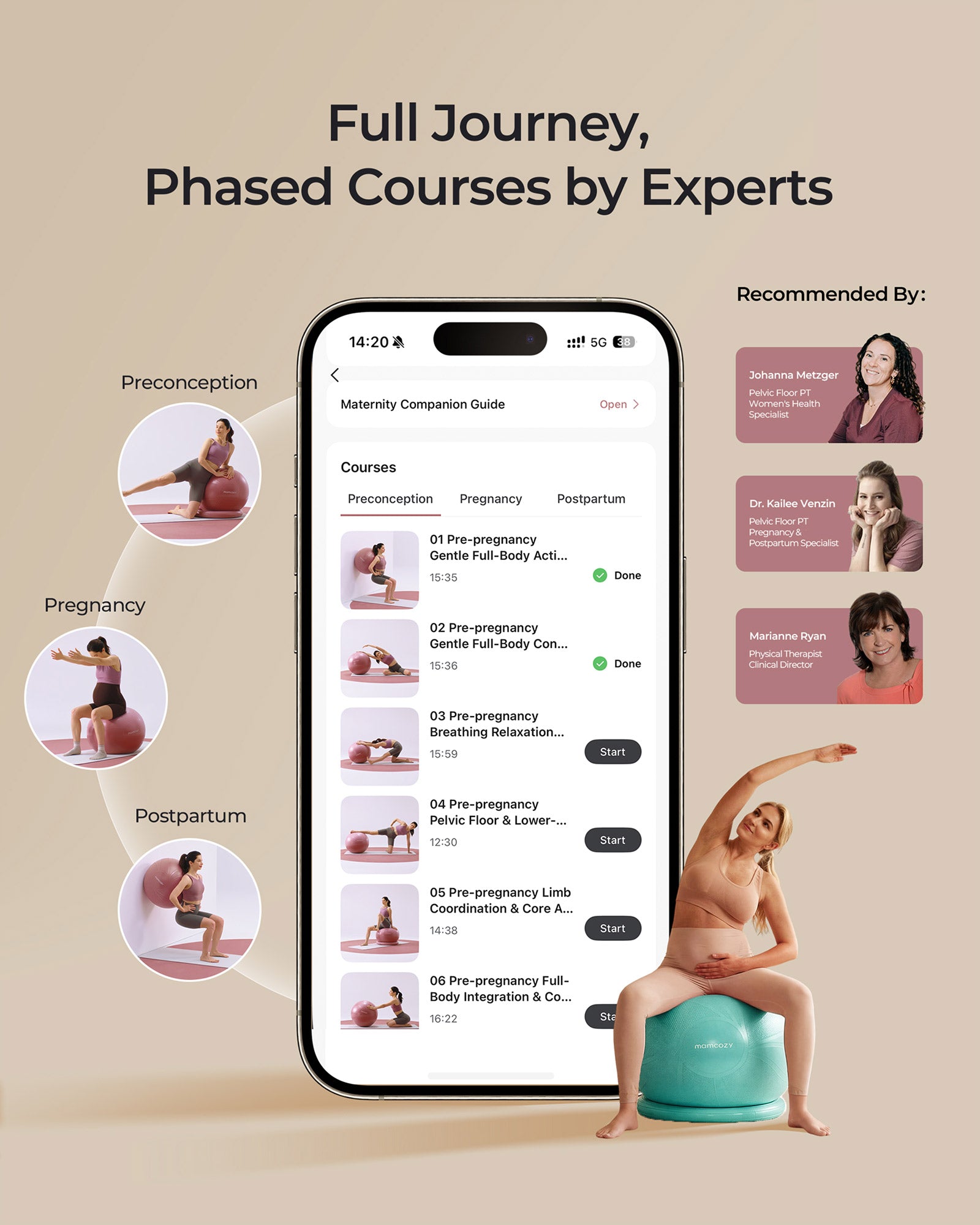 BirthEase Pregnancy Ball  Set— Birthing Ball