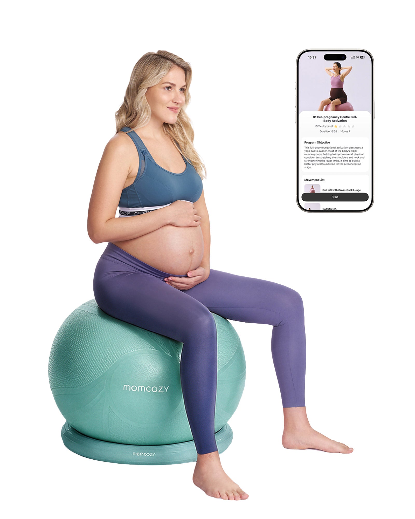 BirthEase Pregnancy Ball  Set— Birthing Ball