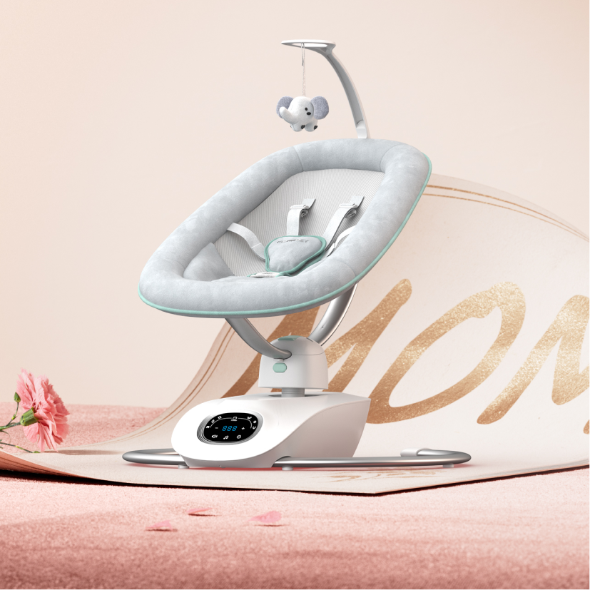Momcozy CocoSway Columpio Eléctrico para Bebé con Movimiento 3D