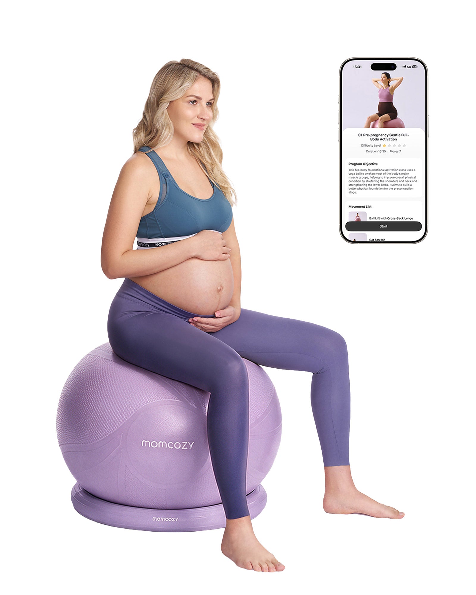 BirthEase Pregnancy Ball  Set— Birthing Ball