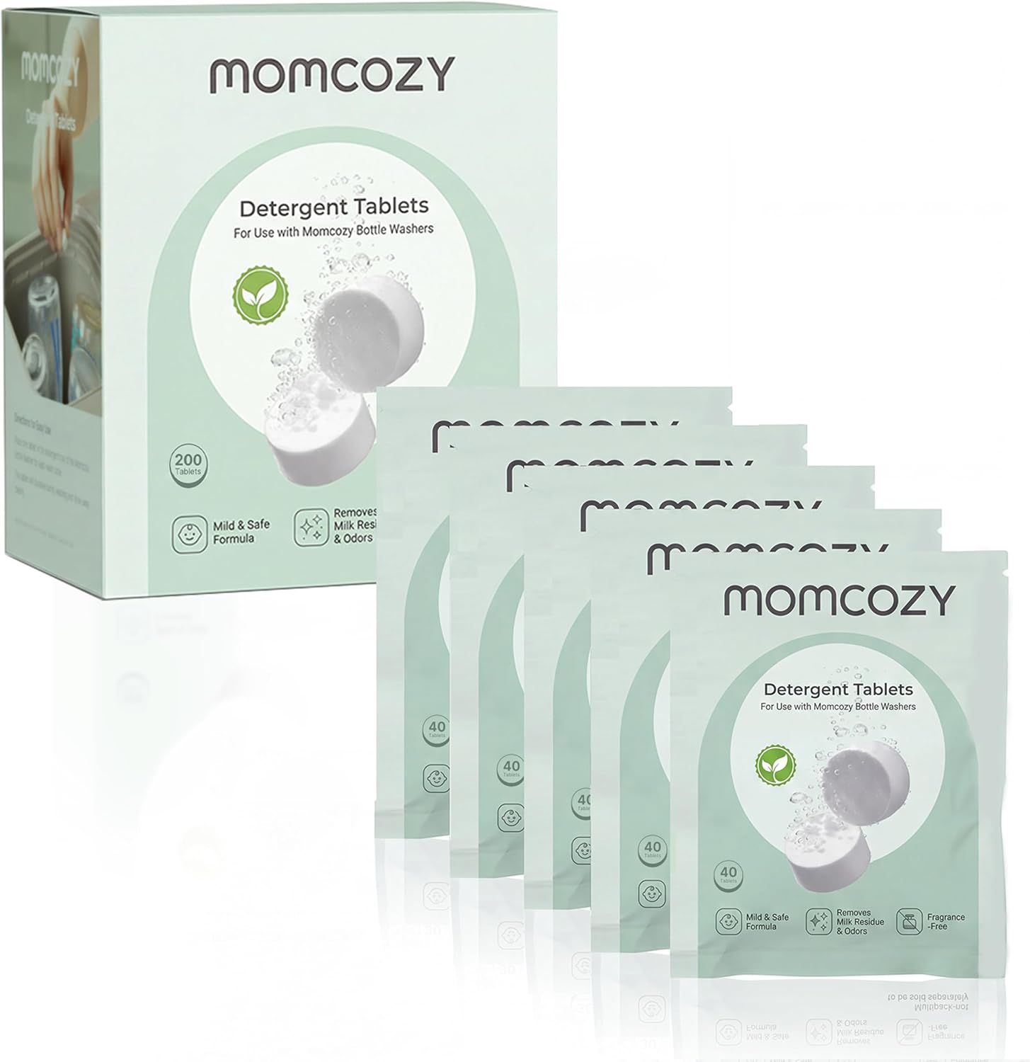 Momcozy Detergent Tablets for Baby Bottle Washer, 200 Tablets